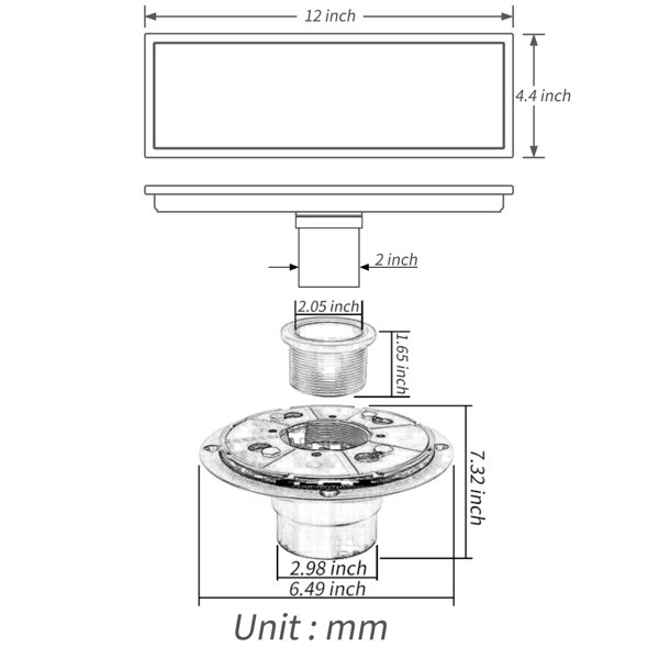 Wonderland America Linear Grid Shower Drain & Reviews Wayfair